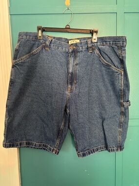 Blue Mountain Men's Denim Carpenter Shorts 100% Cotton Size 42